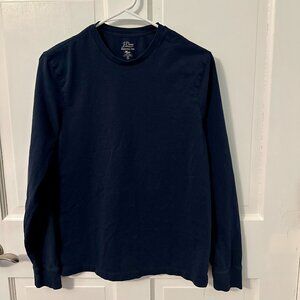 Navy J. Crew Long-Sleeve Crewneck Tee